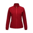 thumbnail image 4 of Cilsoka Women's Softshell Jacket Water Resistant Full Zip Windbreaker Lightweight Plus Size Coat with Stand Collar and Zip Pockets, 4 of 6