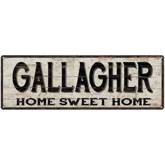 GALLAGHER Rustic Home Sweet Home Sign Gift 8x24 Metal Decor 108240084433
