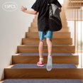 thumbnail image 6 of 15Pcs Non-Slip Stair Treads Carpet Self-Adhesive Indoor Safety Rug for Wooden Steps, 6 of 12