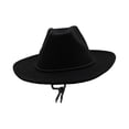 thumbnail image 5 of Cowboy Hat Jazz Hat Decor Cowgirl Hats for Wedding Holiday Stage Performance Black, 5 of 8