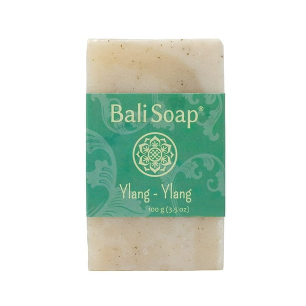 Jabón Bali Jabón natural Ylang-Ylang Jabón de barra para hombres y mujeres Jabón de baño para cuerpo y cara Jabón exfoliante vegano hecho a mano Paquete de 3 3.5 oz cada uno