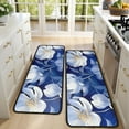 thumbnail image 4 of Kitchen Rugs Sets Of 2,Pioneer Flower Floral Print Pattern Anti Fatigue Kitchen Mat Rugs Non Slip Washable,Decorative Kitchen Floor Mats for Kitchen,Sink,Laundry,17"x47"+17"x47", 4 of 5