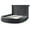 Black, variant on Elizabeth Upholstered Velvet Round Storage Queen Size Bed in Gray Color