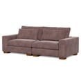 thumbnail image 5 of Isabella two seats Sectional Sofa Corduroy Velvet in Chocolate Color, 5 of 9