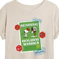 thumbnail image 3 of Peanuts - Christmas - Sending Holiday Wishes - Juniors Ideal Flowy Muscle T-Shirt, 3 of 5