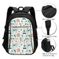 Salouo Eiffel Tower Pattern Extra Large Travel Laptop,Backpack with USB