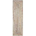 thumbnail image 2 of Aizza Trends Handmade Hand Braided Natural Jute With Ivory Cotton Floor Area Rug | Floor Runner Rug | Table Runner Rug, 2 of 3