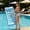 B, variant on Inflatable Floating Bed Lounger, Pool Air Mattress with Headrest for Swimming, Tropical Stripe Water Sleeping Pad for Beach, 53.2x28.4 Inch, Deep Blue A