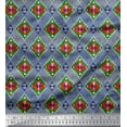 thumbnail image 1 of Soimoi Velvet Fabric Ethnic Southwestern Print Sewing Fabric Yard 58 Inch Wide, 1 of 1
