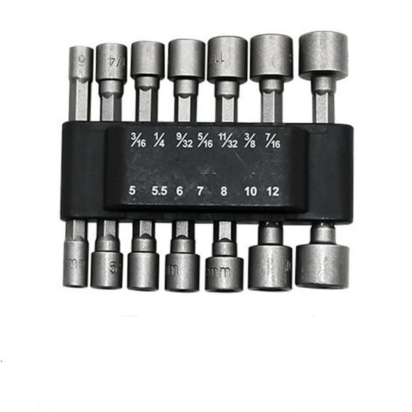 Hexagon shank spanner socket 9/14PC non-magnetic socket pneumatic air batch socket 5 to 13mm hexagon