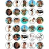 30 x Edible Cupcake Toppers – Moana Themed Collection of Edible Cake Decorations | Uncut Edible on Wafer Sheet