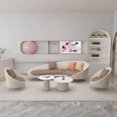 thumbnail image 4 of Fabric Living Room Sofas Modern Sectional Luxury Living Room Sofas Bed Wooden Lazy Confort Recliner Nordic House Stuff Sala Sofa My Lux Decor Round, 4 of 17