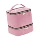 thumbnail image 2 of Bolsa organizadora para guardar esmaltes de uñas, con bolsillos, a prueba de polvo, de doble capa Rosa, 2 of 8