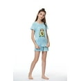 thumbnail image 2 of Beezizac 2-Piece Little & Big Girls Shorts Pajama Summer Avocado, Size 4T-18, 2 of 7