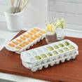 thumbnail image 3 of Sterilite BPA Free Flexible Stacking Home Ice Cube Mold Tray, White (12 Pack), 3 of 5