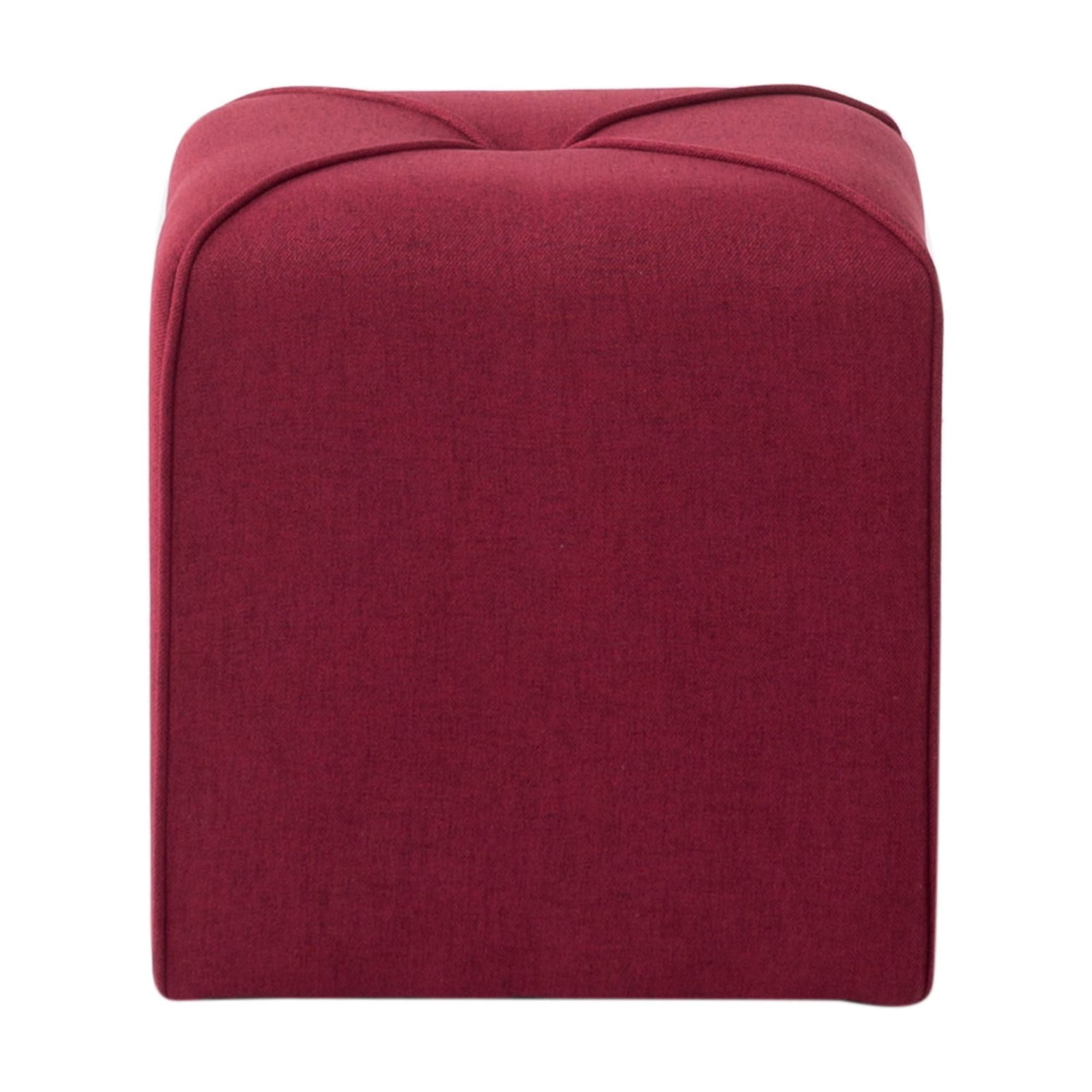 BSHTI 16.54" Square Ottoman – Linen Upholstery, High-Density Foam, No Assembly Required, Footrest & Extra Seat for Living Room Bedroom Office