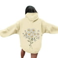 thumbnail image 2 of yardsong Cute Graphic Hoodies for Women Fall Fashion Flower Preppy Oversized Hooded Sweatshirts Loose Vintage Y2K Pullover Tops Beige,L, 2 of 6