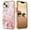 Grid Pink Marble, variant on Mantto for iPhone 14 Plus Case, 3 in 1 Slim Hybrid Crystal Rubber Bumper Cute Marble Pattern Hard PC Soft Silicone Drop Protection Women Girls Cover for iPhone 14 Plus, Grid Marble