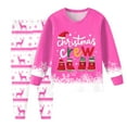 thumbnail image 2 of Staki Boys Holiday Pajamas Boys Satin Pajamas Set Button Down Sleepwear Loungewear PJS Long Sleeve Tops + Pants(Hot Pink,6-7 Years), 2 of 6