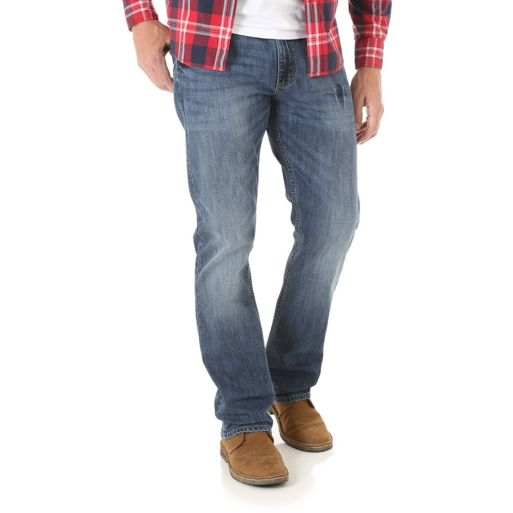 wrangler men's slim straight jeans with flex