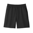 thumbnail image 4 of CPNG Boys and Girls Casual Knit Shorts Summer Lightweight Solid Color Elastic High Waist Pull-on Shorts(Black,7-8 Years), 4 of 4