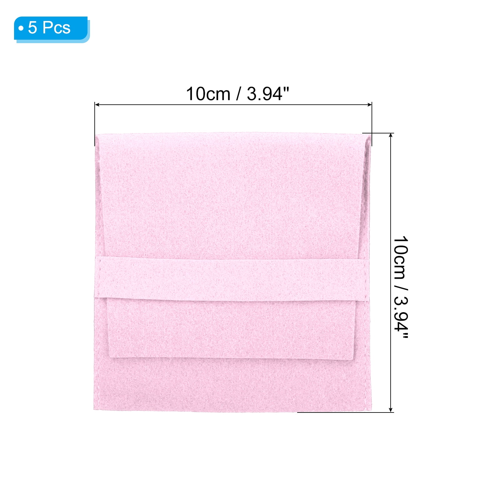 Unique Bargains Microfiber Storage Bags with Band Pink