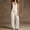 White, variant on PRINxy Women Multi Pocket Daily Two Piece Set Summer Sleeveless V Neck Vest High Waist Wide Leg Pants Travel Home Comfortable Leisure Outfit Black S