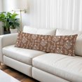 thumbnail image 2 of Brown Botanical Body Pillow Cover 20 x 60 Inch Decorative Pillow Cover Spring Summer Chic Wildflowers Lumbar Pillowcase Seasonal Rectangle Cushion Case for Couch Sofa Bed Living Room, 2 of 9
