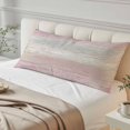 thumbnail image 4 of Pink Grey Body Pillow Cover 20 x 54 Inch Decorative Pillow Cover Farmhouse Gray Barn Wooden Vintage Striped Lumbar Pillowcase Seasonal Rectangle Cushion Case for Couch Sofa Bed Living Room, 4 of 9