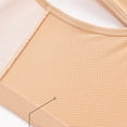 thumbnail image 4 of Hduncf Womens Plus Size Lace Embroidered Bra, Front Closure Wireless Bralette with U-Back Wide Straps, Thin Breathable Everyday Underwear Beige 46, 4 of 9