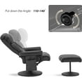 thumbnail image 4 of Mcombo Swivel Recliner with Ottoman, Reclining Chair with Massage, Faux Leather Lounge Chairs for Living Room Bedroom 4539(Dark Grey), 4 of 9