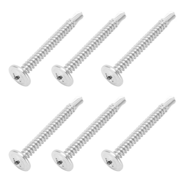 Sujetadores, 50 piezas de tornillos de cabeza de armadura, tornillos de acero inoxidable, tornillos autoperforantes, funcionalidad de alta precisión