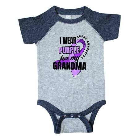 

Inktastic I Wear Purple For My Grandma Lupus Awareness Gift Baby Boy or Baby Girl Bodysuit