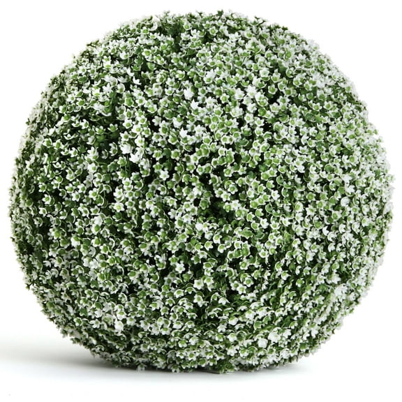 3rd Street Inn 19" Artificial XL Baby's Breath Topiary Balls - 2 Pack