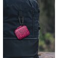thumbnail image 6 of WIRESTER Portable EVA Small Earbuds Carrying Case Storage Bag Organizer with Carabiners for Earphones, Earbuds, Earpieces, SD Memory Card, Camera Chips - Black/Hot Pink Leopard, 6 of 7