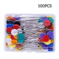 thumbnail image 3 of DressMinking Pasados ​​Bordado Posicionamiento DIY CRAFT Fijación Sastre Quilting Costura Agujas Herramientas Accesorios Color Random Dark Flower 100pcs kenally HA012259-14, 3 of 6