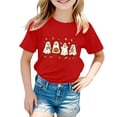 thumbnail image 2 of larppty Kid Boy Girls Halloween T-Shirt Ghost Pumpkin Shirts Spooky Season Tees Short Sleeve Fall Tops Outfits (Red,3-4 Years), 2 of 6