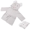 thumbnail image 3 of Baby Hooded Bathrobe Cartoon Bathrobe Infant Cotton Robe Baby Shower Gift, 3 of 9