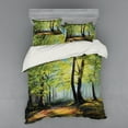 thumbnail image 2 of Ambesonne Colorful Bedding Set 3 Pcs, Fall Forest Landscape, Twin, Multicolor, 2 of 3
