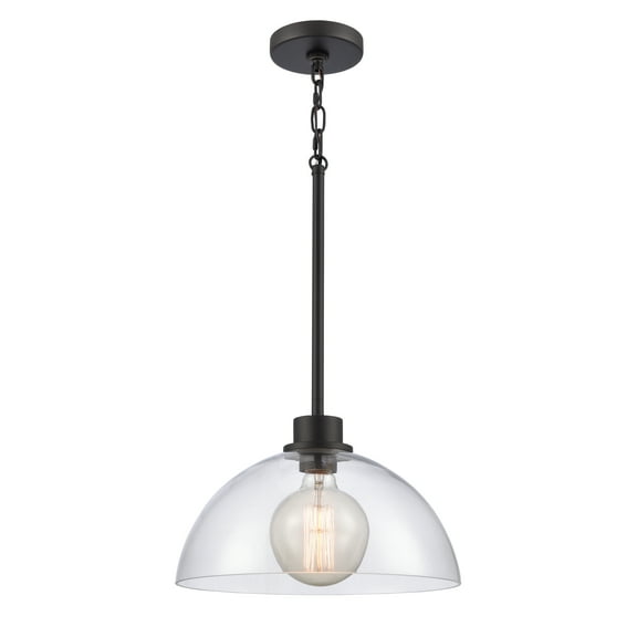 Elk Home 14-Inch Wide Julian Pendant, Transitional, Matte Black