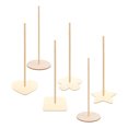 thumbnail image 4 of Shisuyan 6Pcs Creative Wooden Donut Displaying Stand Wedding Birthday Party Dessert Rack, 4 of 9