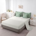 thumbnail image 5 of jejeloiu Ancient Damask Flowers 7pcs Bedding Comforter Set,Rustic Bohemian Floral Queen Bedding Sets,Beige Green Queen Sheet Sets For Girls,Ultra Soft Home Decor Reversible, 5 of 8