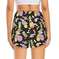 thumbnail image 2 of Lsque Cartoon Astronaut In Spacesuit Printed Women's Running Shorts with Liner Pockets,Elastic Quick Dry Workout Athletic Gym Yoga Shorts,Womens High Waist Shorts-Small, 2 of 9