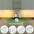 thumbnail image 6 of Dimmable Under Cabinet Lighting - 12 Inch Linkable LED Lights for Kitchen, Shelf, Workbench, Desk, Cupboard, Garage (6 PCS) - 120V Plug in & Hardwired - Warm White 3000K, 6 of 6