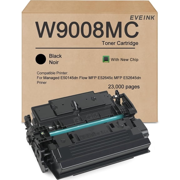 Compatible W9008 W9008MC Black Toner Cartridge for E50145dn E52645c E52645dn Printers, 23,000 Pages
