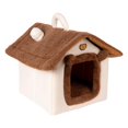 thumbnail image 2 of Casa para gatos, cama portátil para mascotas, cómoda perrera, accesorios para mascotas, cueva para gatitos, casa para perros, cabaña escondida, cama Marrón, 2 of 10
