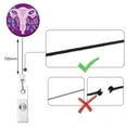 thumbnail image 4 of Retractable Badge Holder Reel With Uterus Print For Nurse Doctor ID Card Chain, 4 of 7