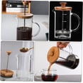 thumbnail image 6 of French Press Coffee Maker with Borosilicate Glass Pot & Lid - Heat Resistant, Reusable Manual Press for Home, Office, Camping - Easy Brewing & Cleaning, 6 of 9