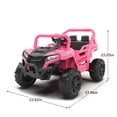 thumbnail image 7 of iRerts 12v Ride on Cars with Remote Control, Electric Ride on Toys UTV for Kids Boys Girls Ages 3-5 Gifts, Kids Cars Ride on Vehicles with Bluetooth, MP3 Music Playback, LED Light, Horn, Pink, 7 of 7