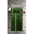 thumbnail image 2 of Ambesonne Green Quilted Coverlet 2 Pcs, Exotic Tree Forest Scenery, Twin Size, Fern Green, 2 of 2